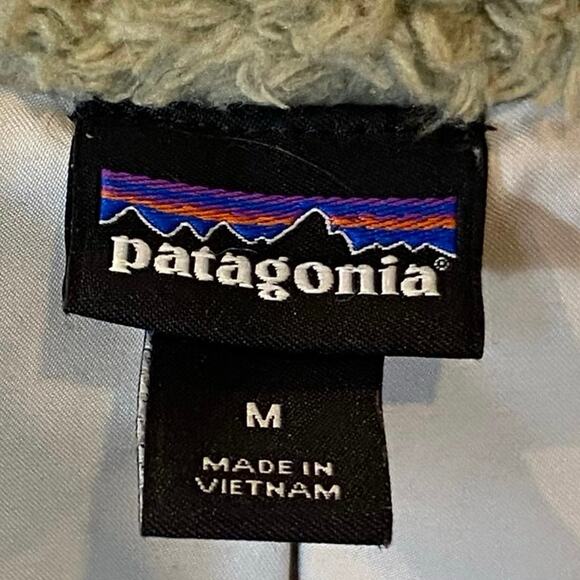 Patagonia Los Gatos Zip Up Fleece Vest Womens M Khaki Outdoor Slow Fashion Fuzzy - Picture 7 of 13